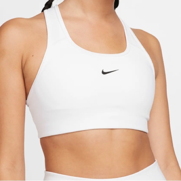 Nike NWT Plus Size 2X Swoosh Medium Support Non Padded White Sports Bra - Picture 2 of 7